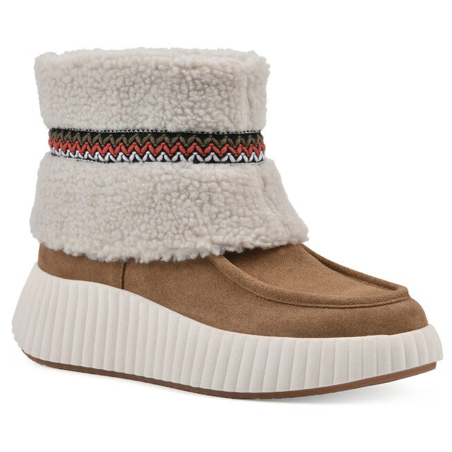 Digital Faux Fur Leather Bootie, CHESTNUT SUEDE, hi-res image number 0