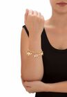 Gold Tone Round Crystal Elephant Charm Bracelet, , alternate image number null