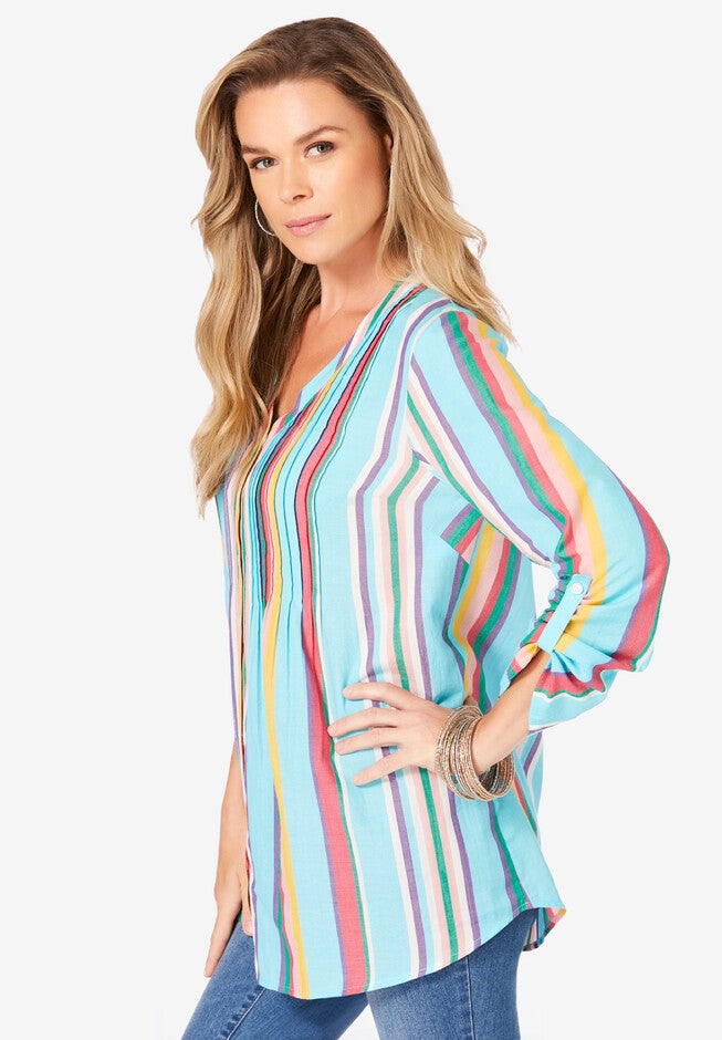 Santa Fe Striped Big Shirt, , alternate image number 2