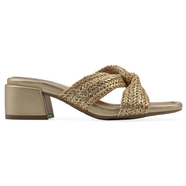 Mills Heeled Sandal, GOLD, alternate image number 2