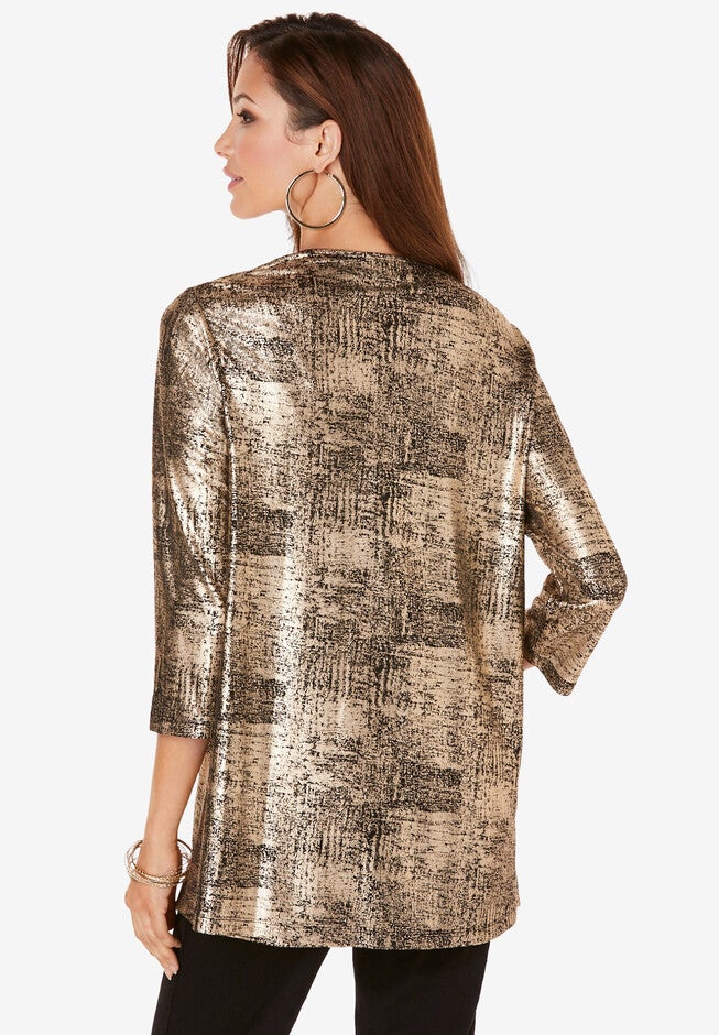 Metallic Cardigan and Tank Set, , on-hover image number null