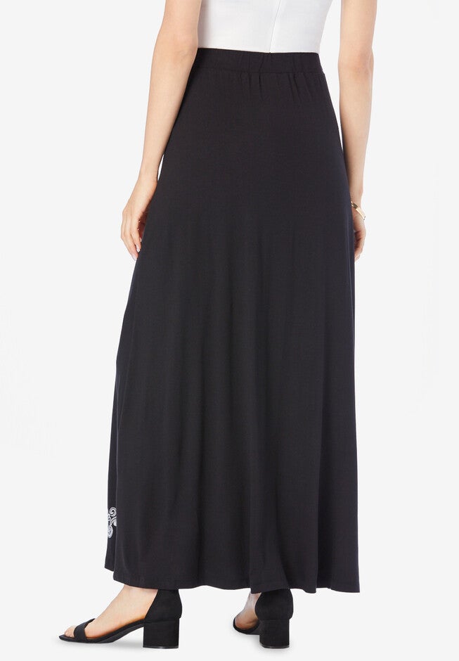 Embroidered Maxi Skirt, , on-hover image number 1