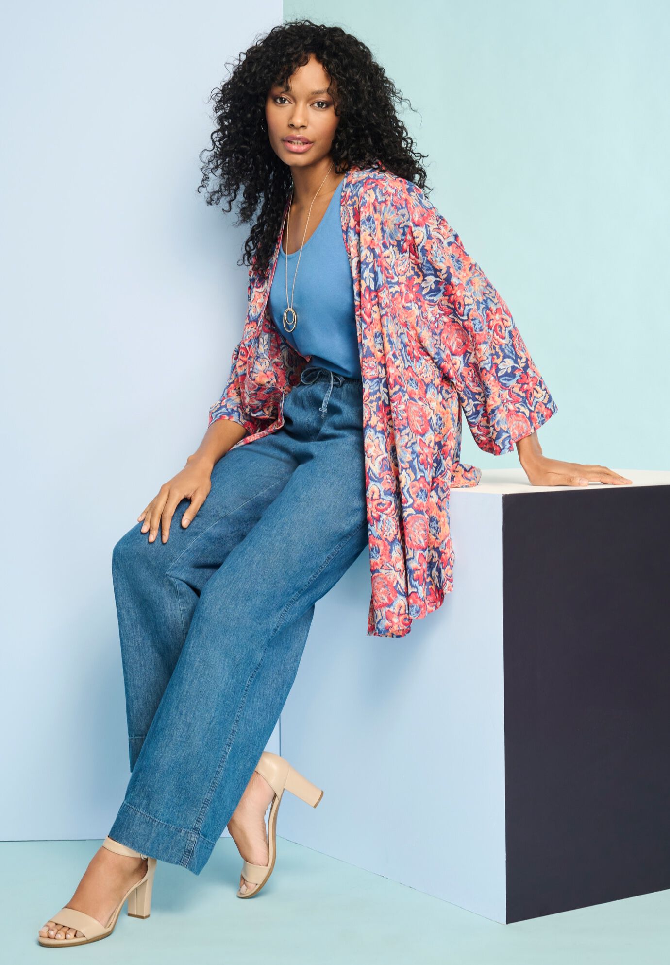 Printed Kimono, , alternate image number 3