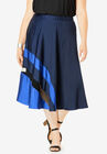 Colorblock Midi Skirt, NAVY COLORBLOCK, hi-res image number 0