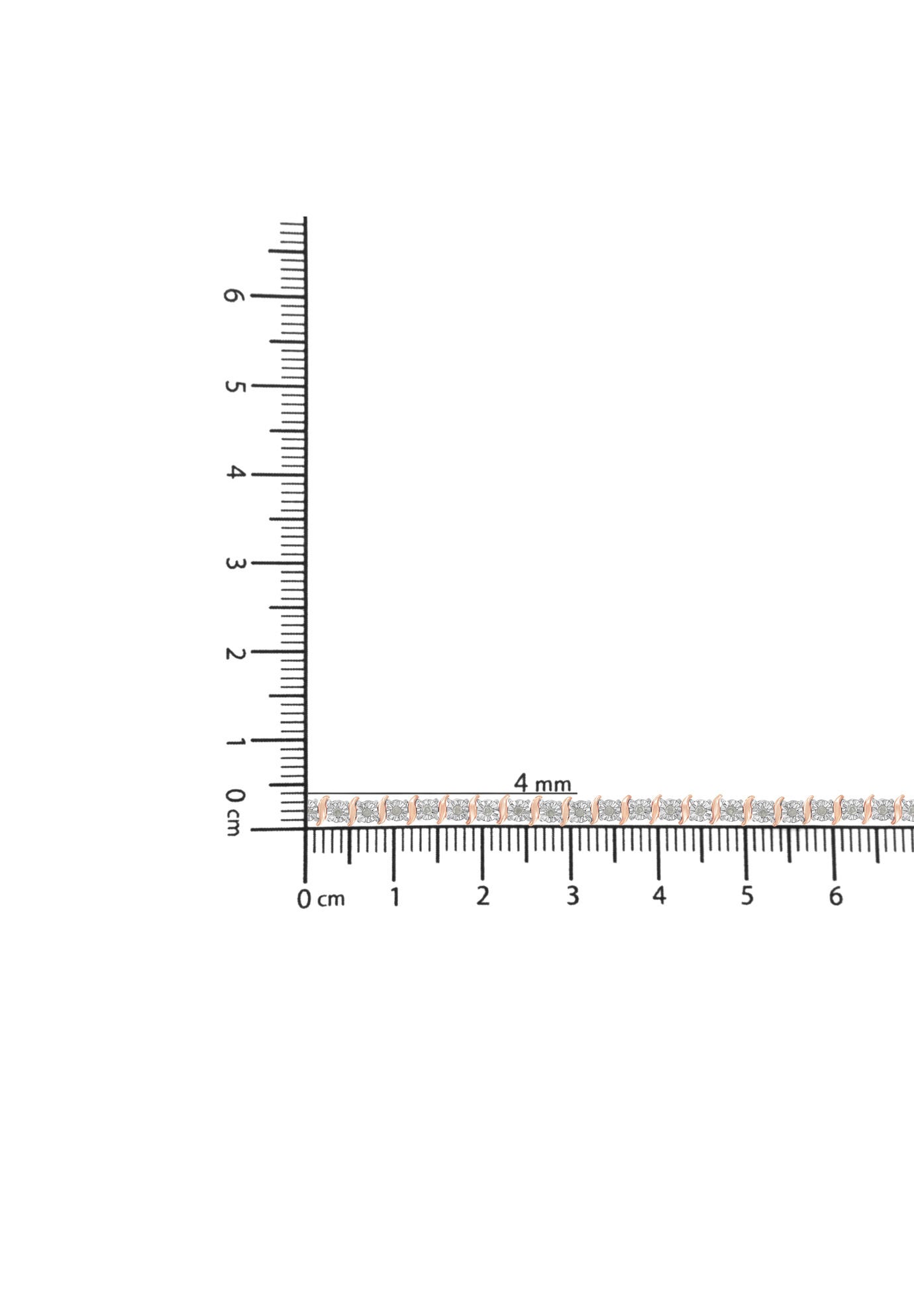 Two Tone Rose Gold Over Sterling Silver Diamond Scurve Link Miracleset Tennis Bracelet 8 inches, , alternate image number 6