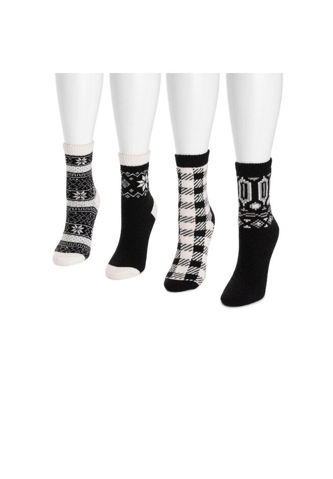 4 Pack Holiday Slipper Socks, , on-hover image number null