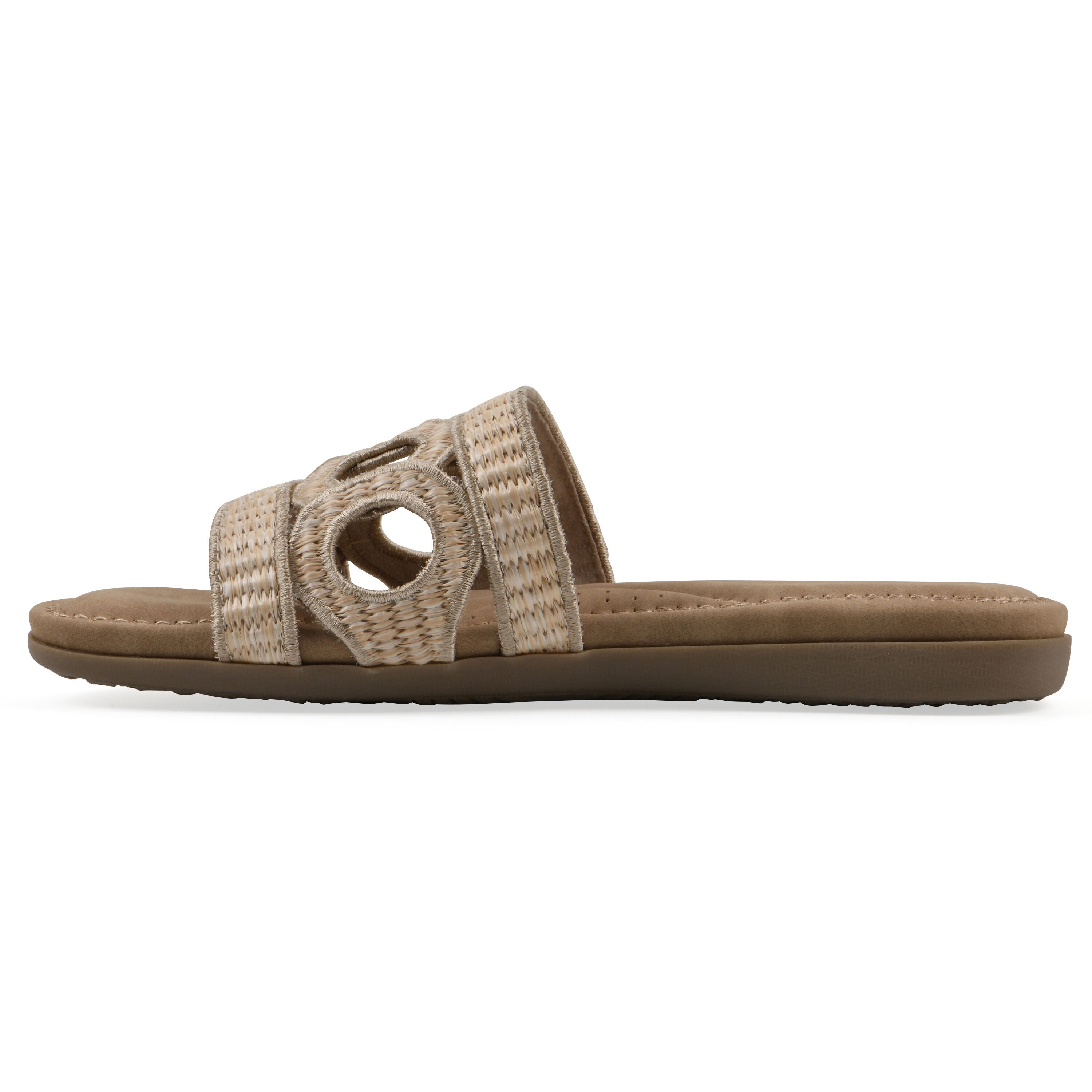 Fraly Slide Sandal, NATURAL RAFFIA, alternate image number 3