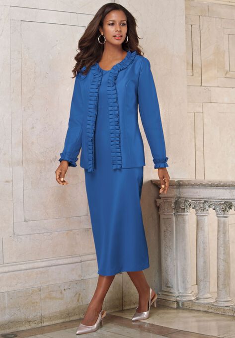 Pleated Jacket Dress, , alternate image number null