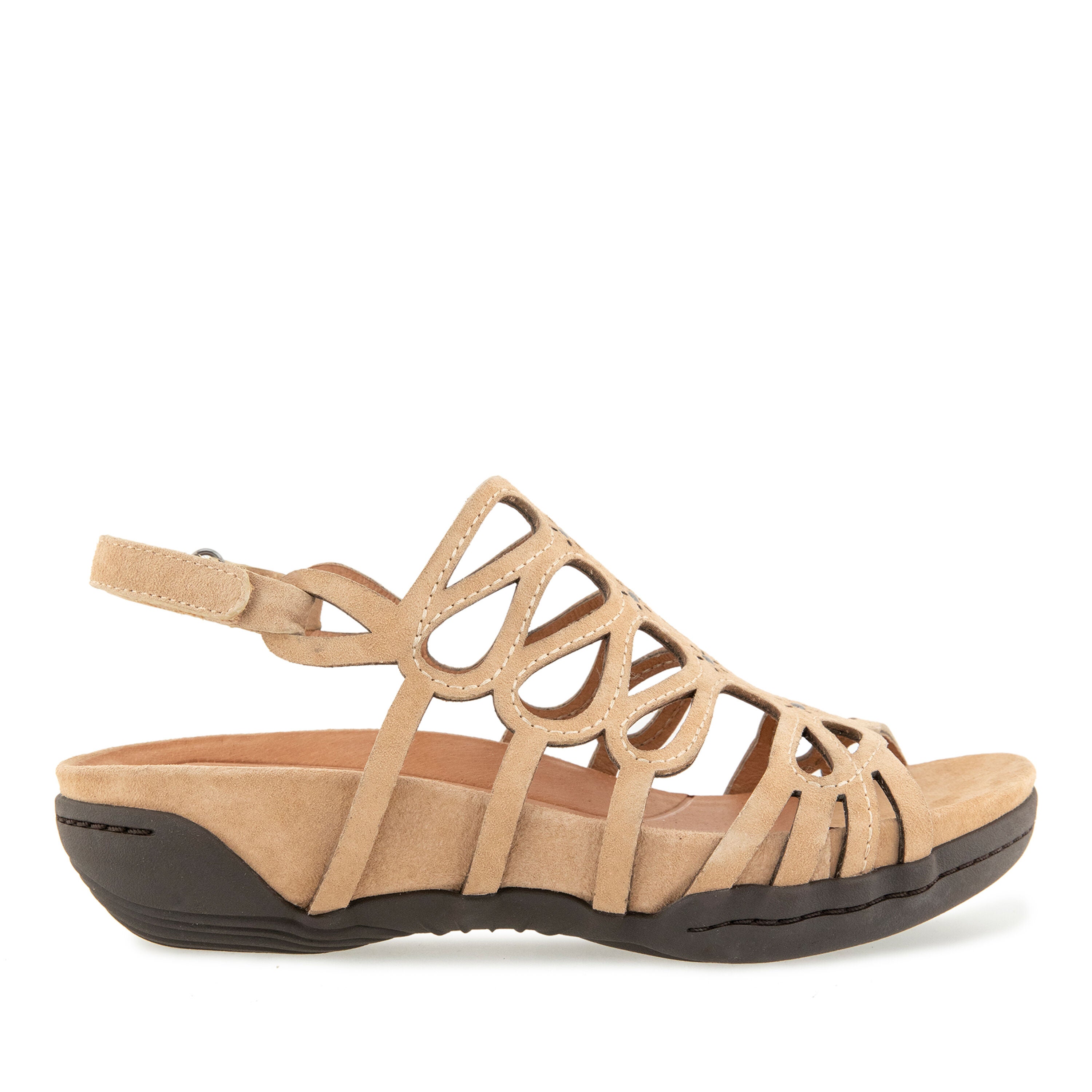 Miriam Casual Flat Sandal, APRICOT, alternate image number 2