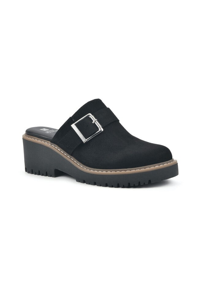 White Mountain Daring Mule, BLACK FABRIC, hi-res image number null