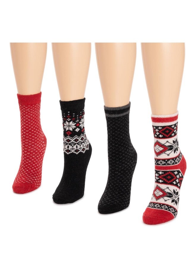 4 Pack Holiday Boot Socks, , alternate image number 2