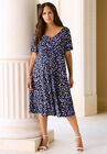Ultrasmooth® Fabric V-Neck Swing Dress, , alternate image number 4