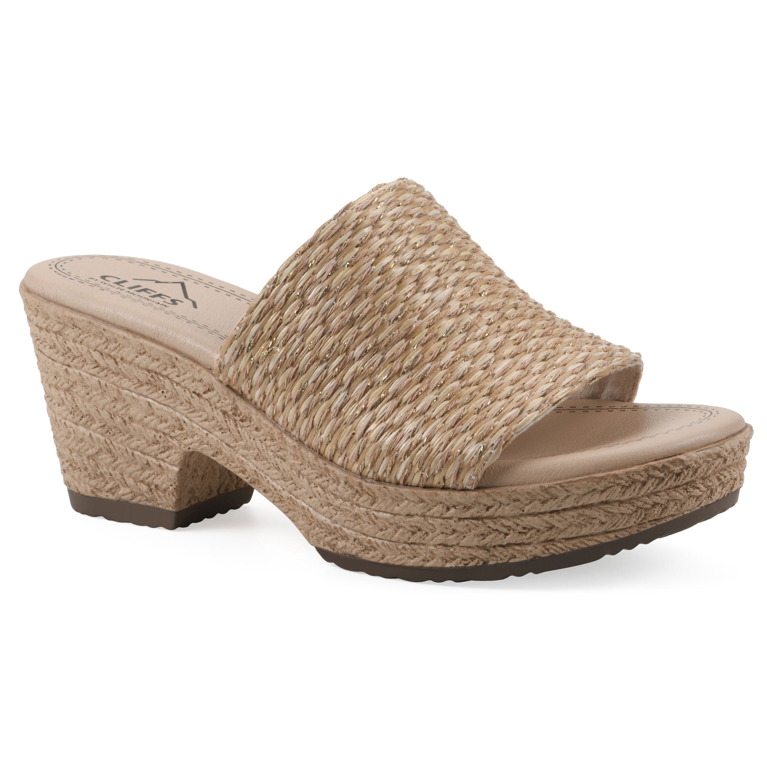 Biancia Wedge Sandal, NATURAL METALLIC, hi-res image number 0
