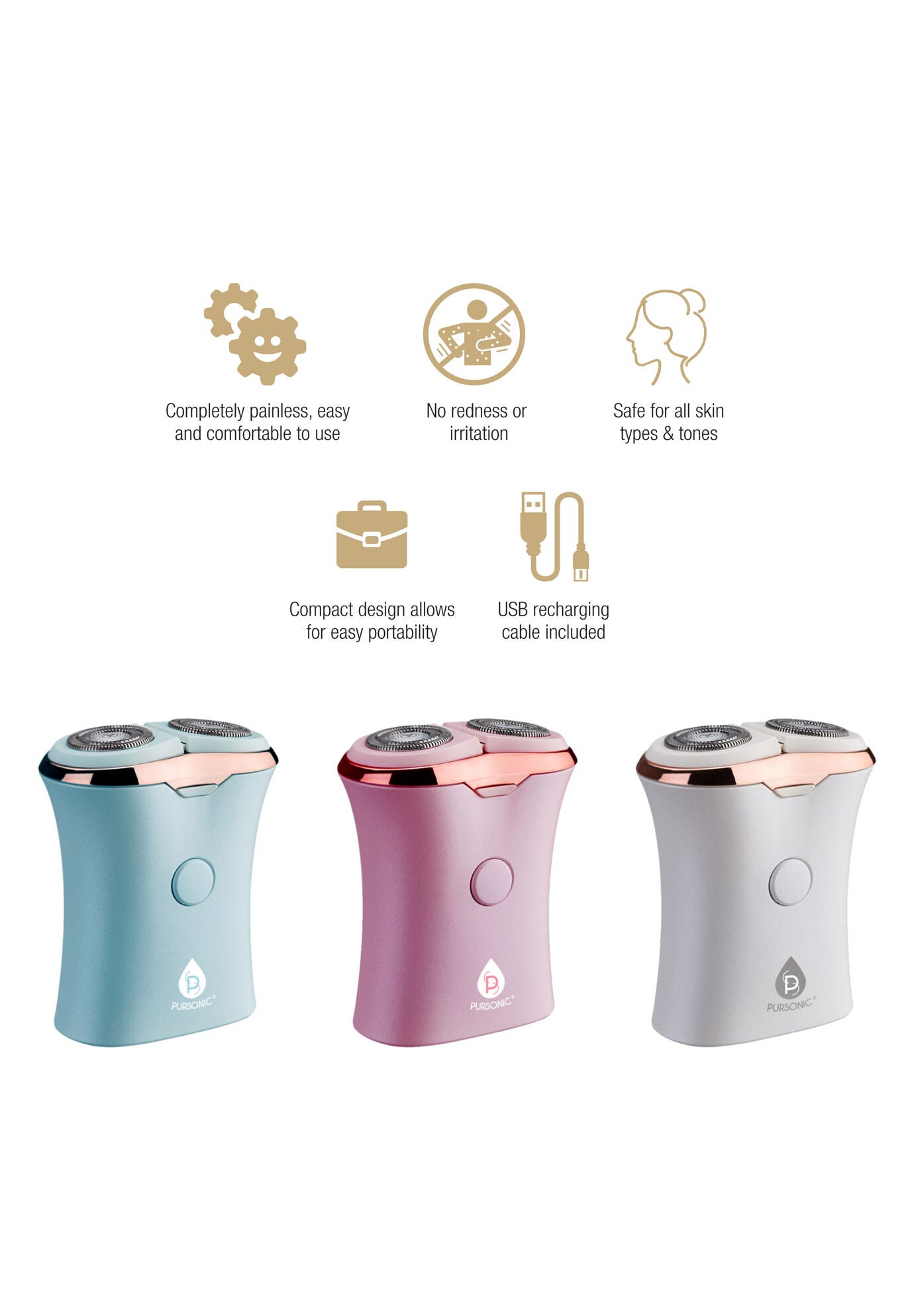 Usb Rechargeable Ladies Shaver, , on-hover image number 1