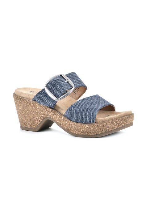 White Mountain Copious Sandals, DENIM BLUE FABRIC, hi-res image number null