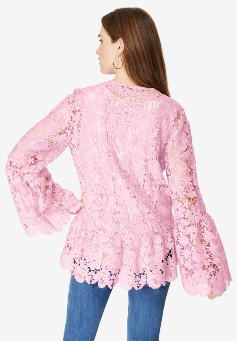 Bell-Sleeve Lace Jacket, , on-hover image number null