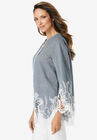 Lace Chambray Tunic, , alternate image number 2