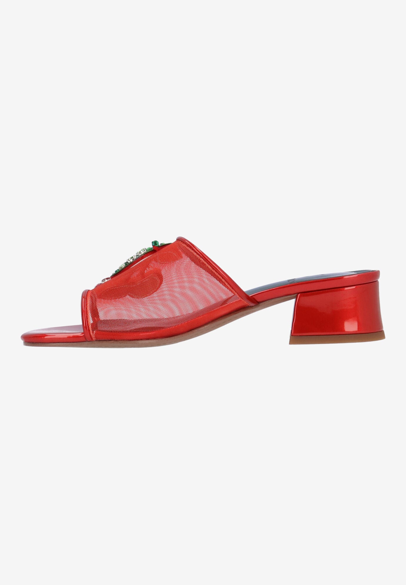 Charry Slip-On Sandal, RED GREEN, alternate image number 4
