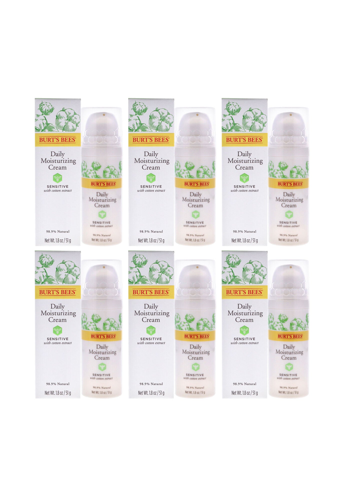 Sensitive Daily Moisturizing Cream - Pack Of 6 -1.8 Oz Cream, O, hi-res image number 0