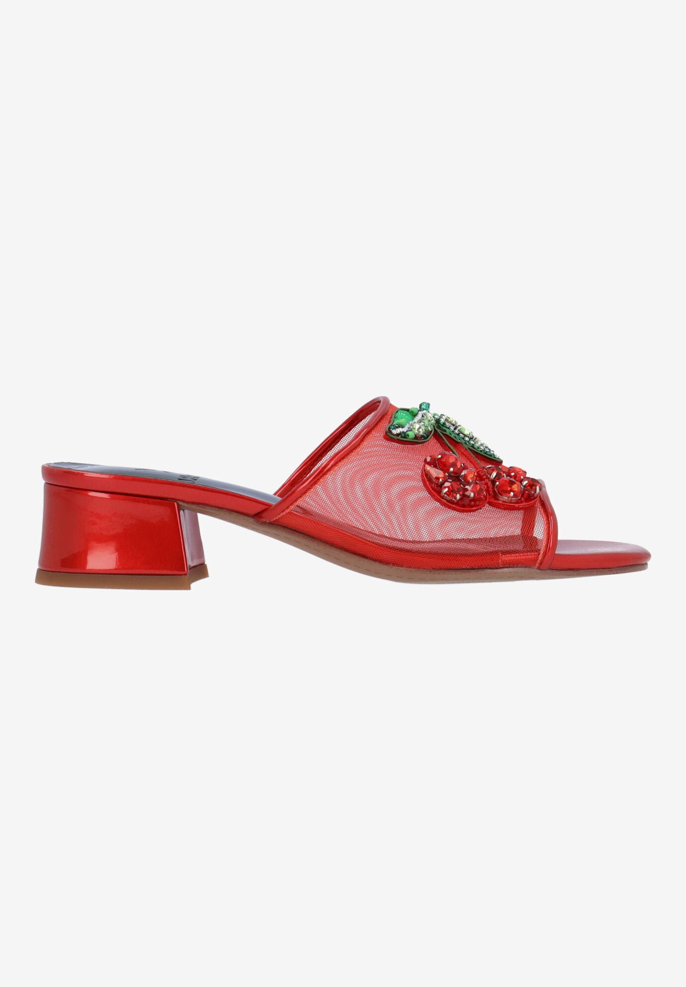 Charry Slip-On Sandal, RED GREEN, alternate image number 3