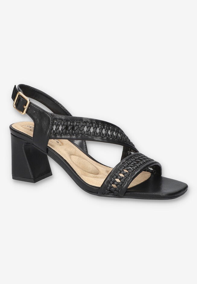 Rowan Square Toe Block Heel Sandal, BLACK, hi-res image number 0