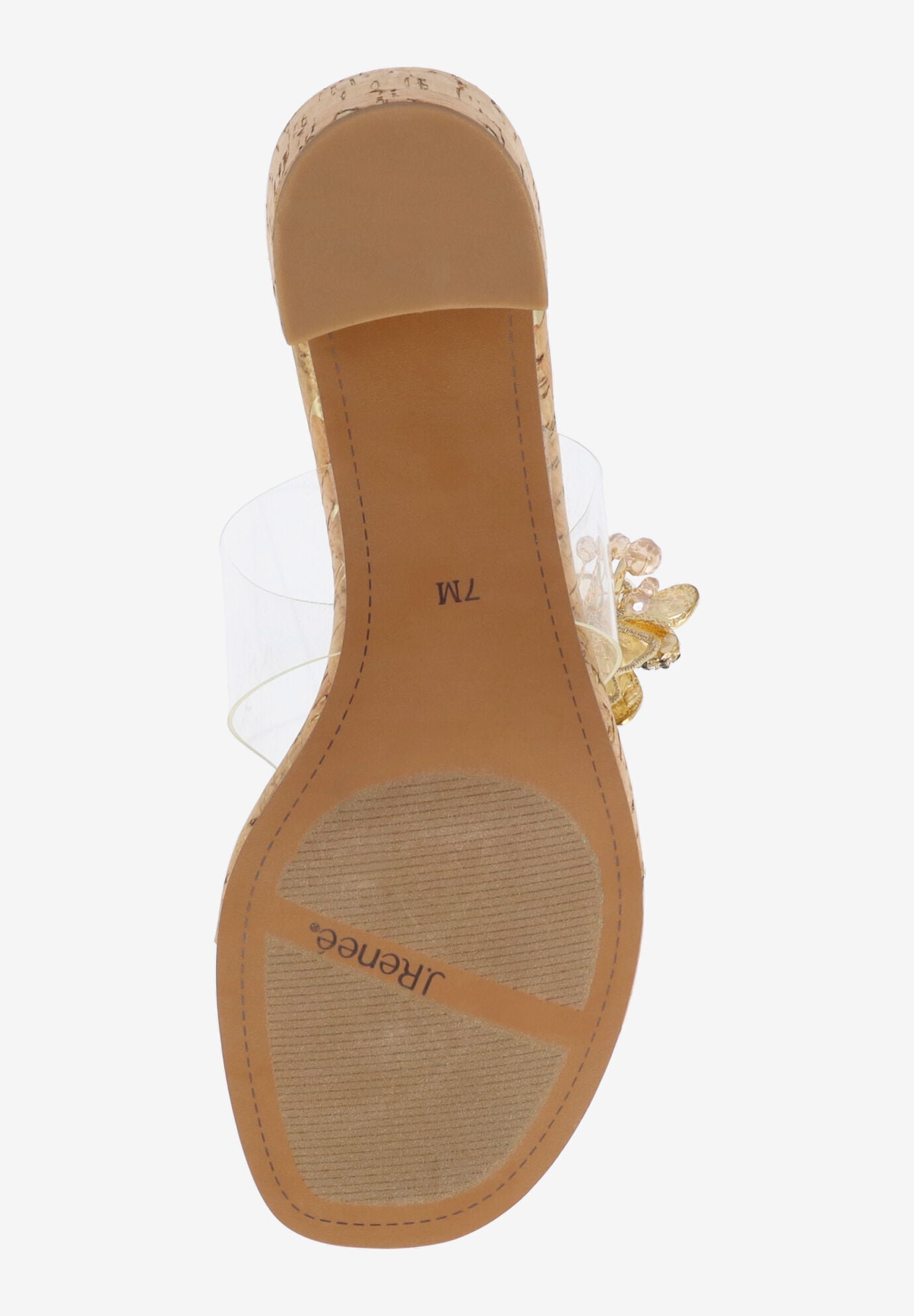 Beeutiful Thong Sandal, CLEAR NATURAL GOLD, alternate image number 7