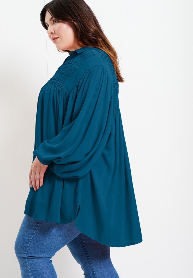 Pintuck Tunic, , alternate image number null