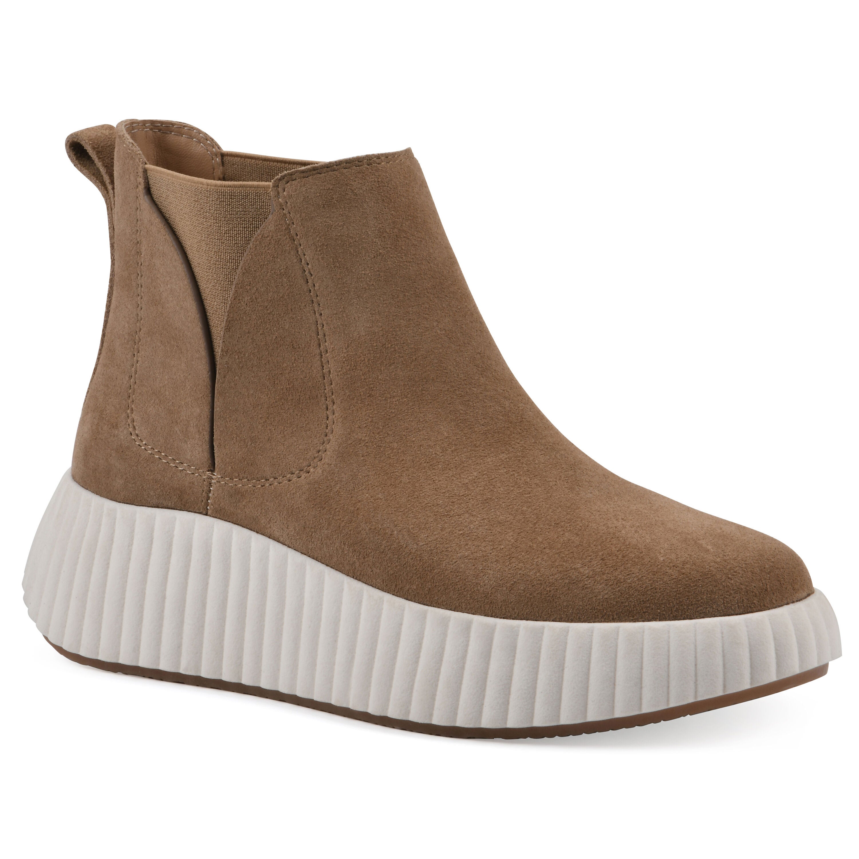 Dignify Platform Leather Sneaker Bootie, TAN SUEDE, hi-res image number 0