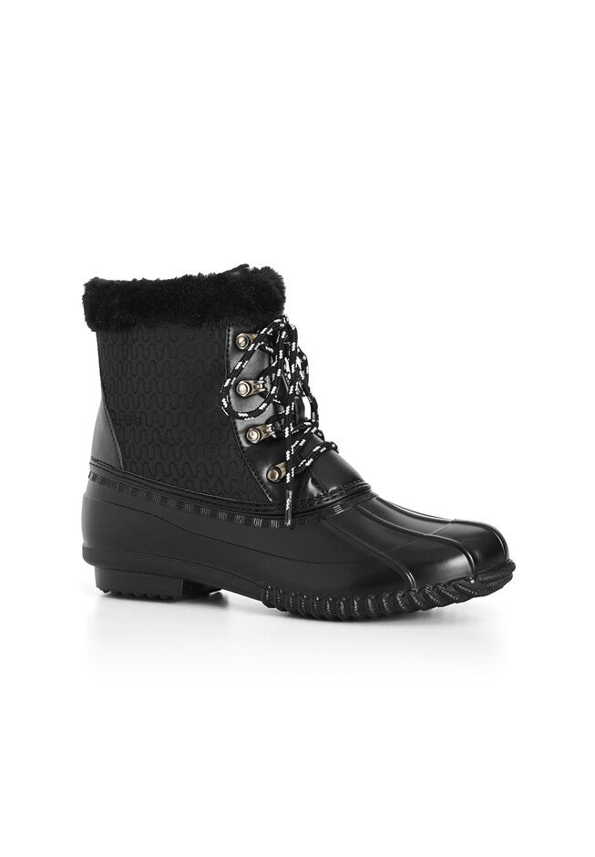 Ariah Cold Faux Fur Ankle Weather Boot, BLACK, hi-res image number null
