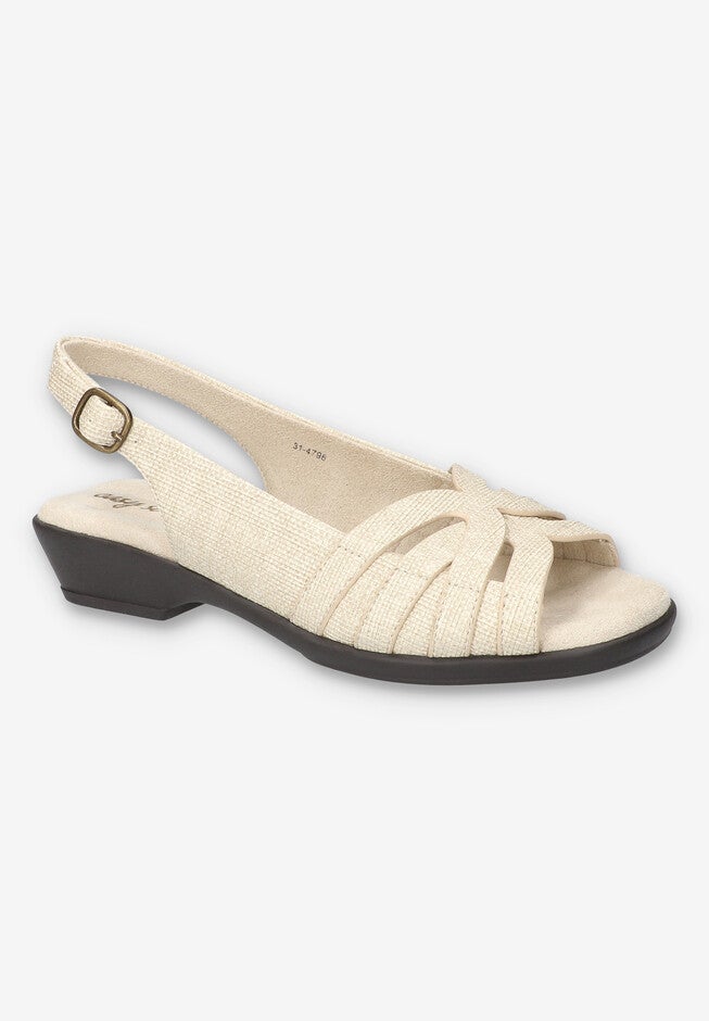 Jovita Slingback Sandal, NATURAL LINEN, hi-res image number 0