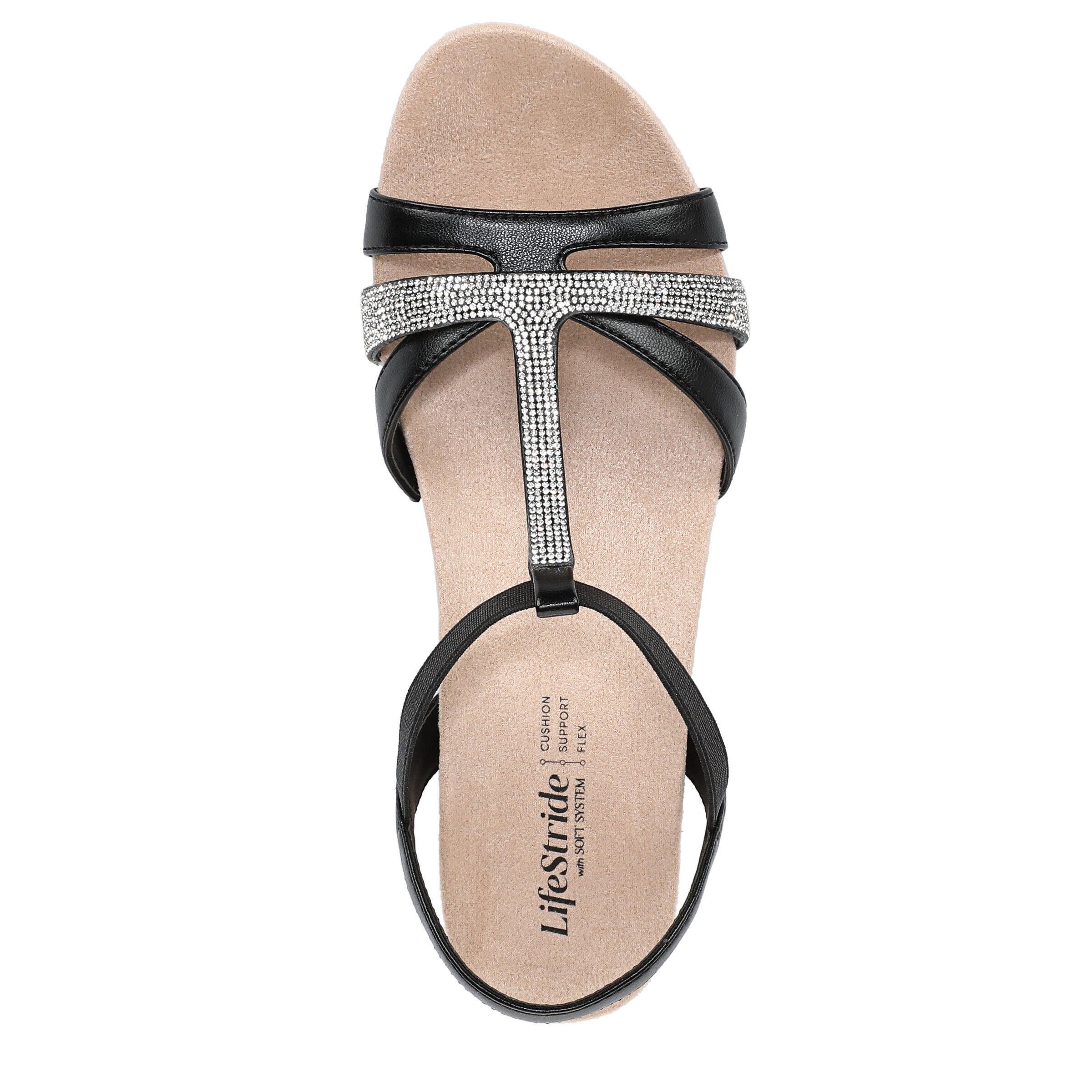 Mimosa Wedge Sandal, BLACK, alternate image number 6