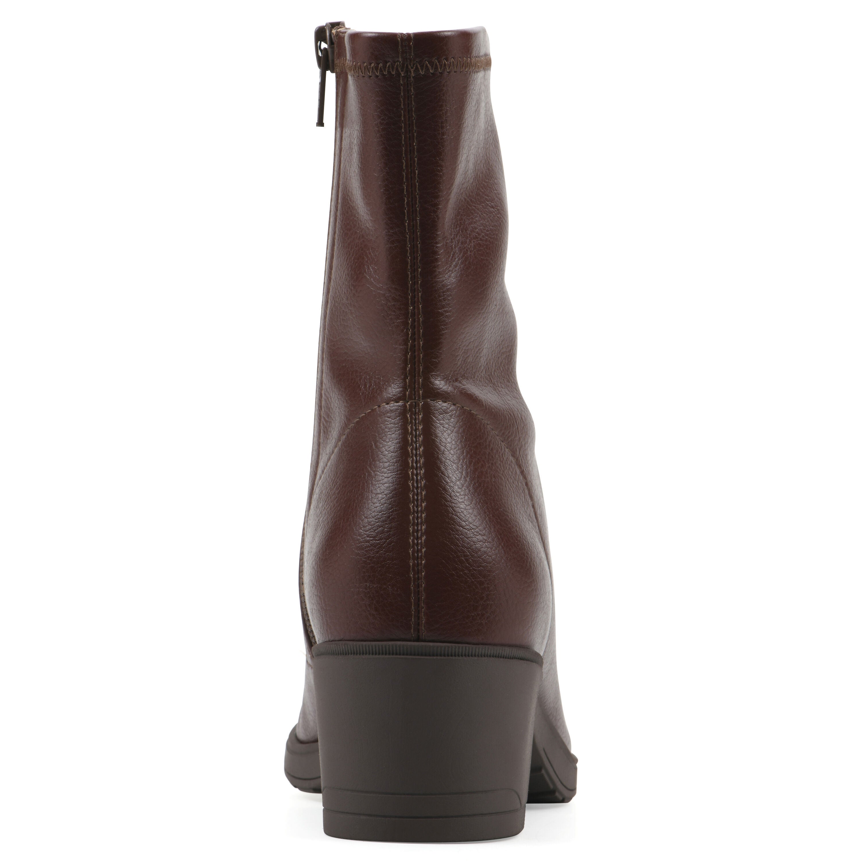 Huda Block Heel Bootie, BROWN SMOOTH, on-hover image number 1