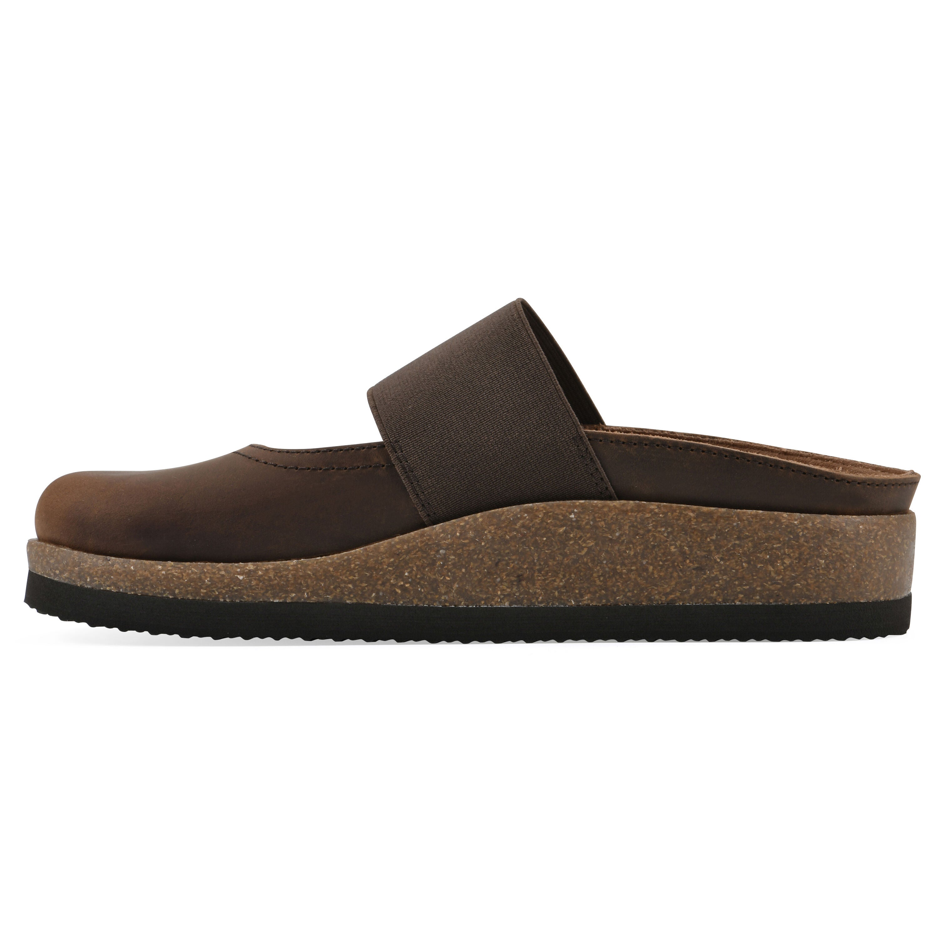 Bassi Mary Jane Footbeds Clog, BROWN LEATHER, alternate image number 3