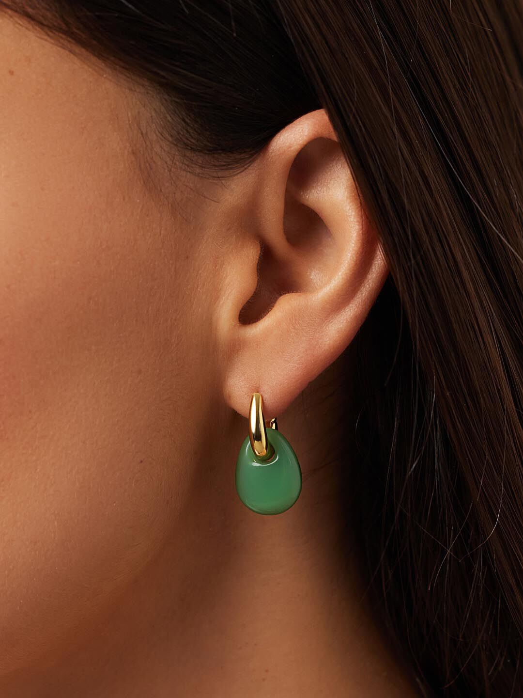 Gold Drop Earrings - Kayla, GOLD, alternate image number 1