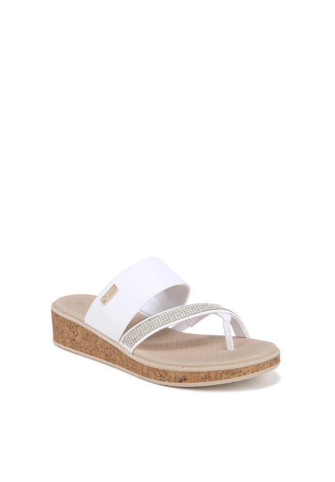 Bora Bright Sandal, WHITE FAUX LEATHER, hi-res image number 0