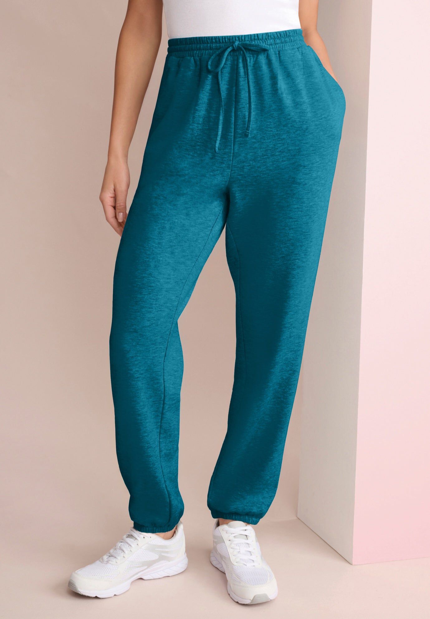 Comfort+ Fleece Slim Leg Jogger, DEEP TEAL, hi-res image number 0