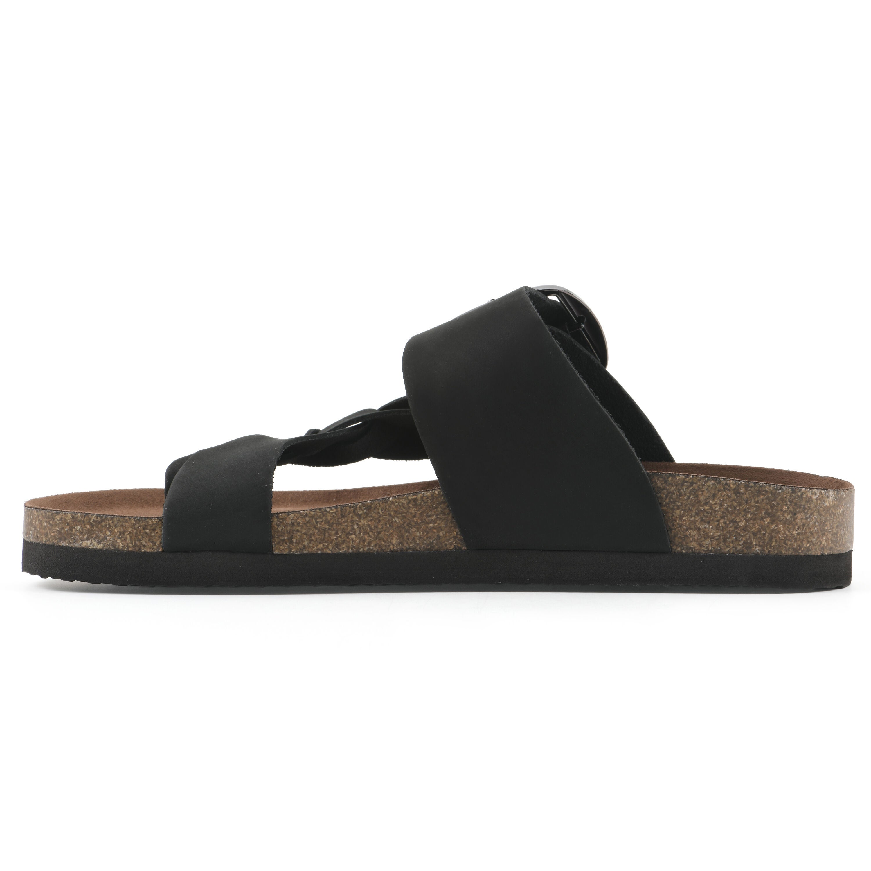 Harleta Footbeds Sandal, BLACK NUBUCK, alternate image number 3