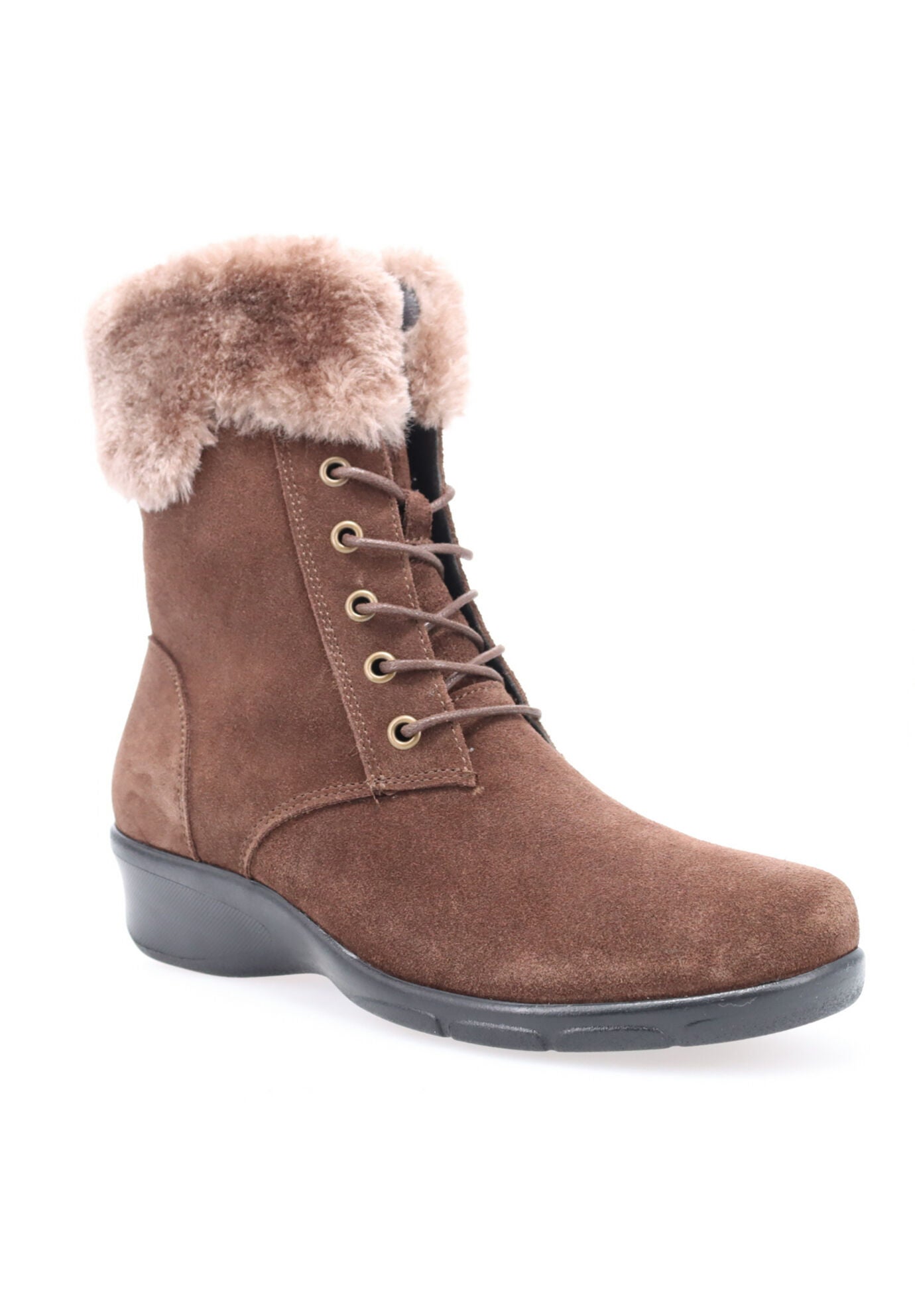 Propet Winslow Suede Bootie, CHOCOLATE, hi-res image number 0