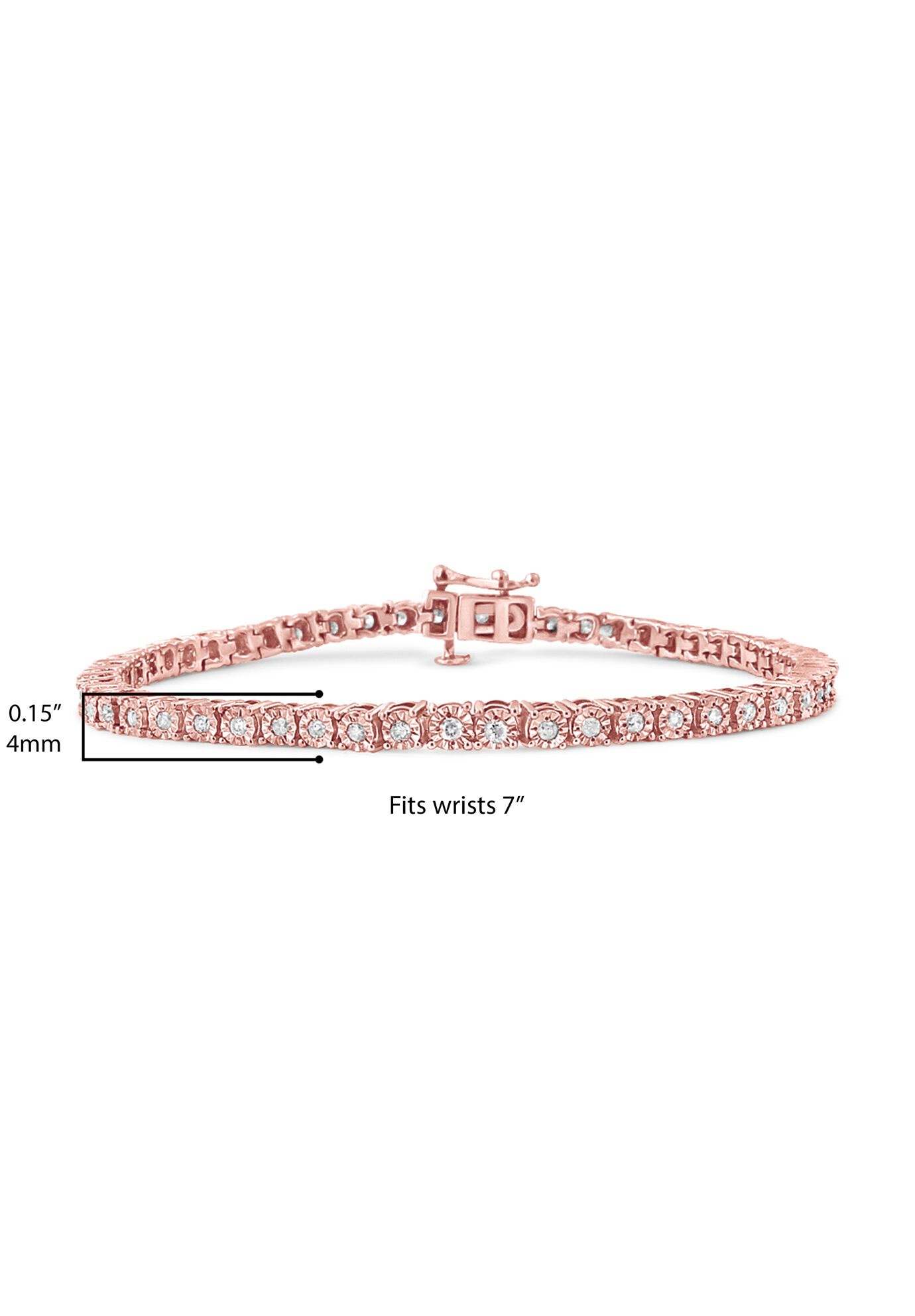 Silver 1.0 Cttw Miracle-Set Diamond Tennis Bracelet - 10 inches, , alternate image number 7