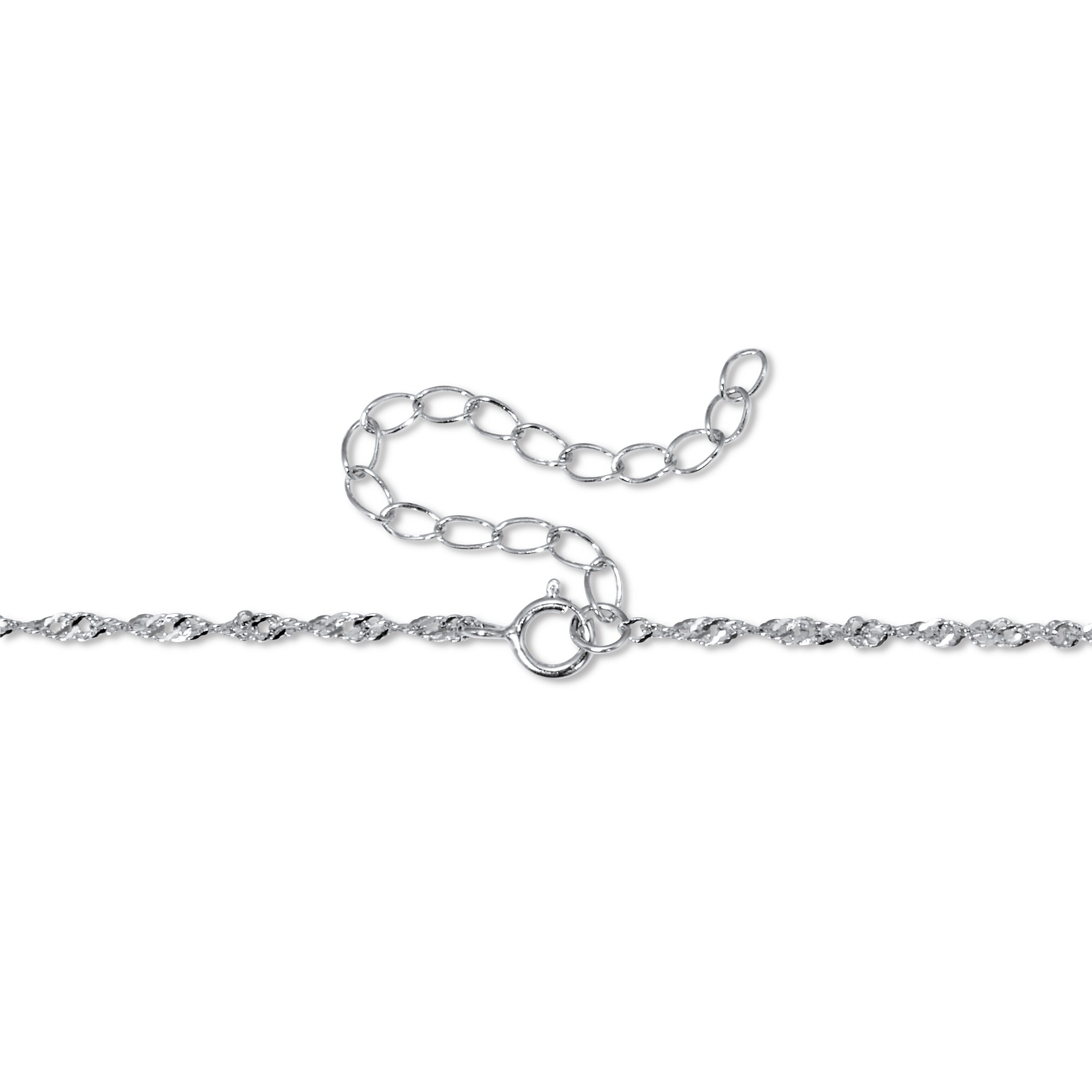 .56 TCW Pear Cut CZ Silvertone Dog Pendant Necklace 18 to 20-inch, WHITE, on-hover image number 1