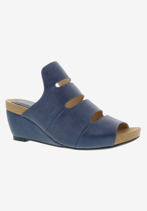 Whit Wedge Sandal, BLUE SMOOTH, hi-res image number null