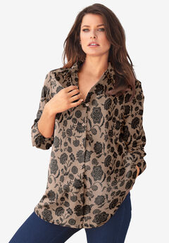 Plus Size Long Sleeve Shirts & Blouses for Women
