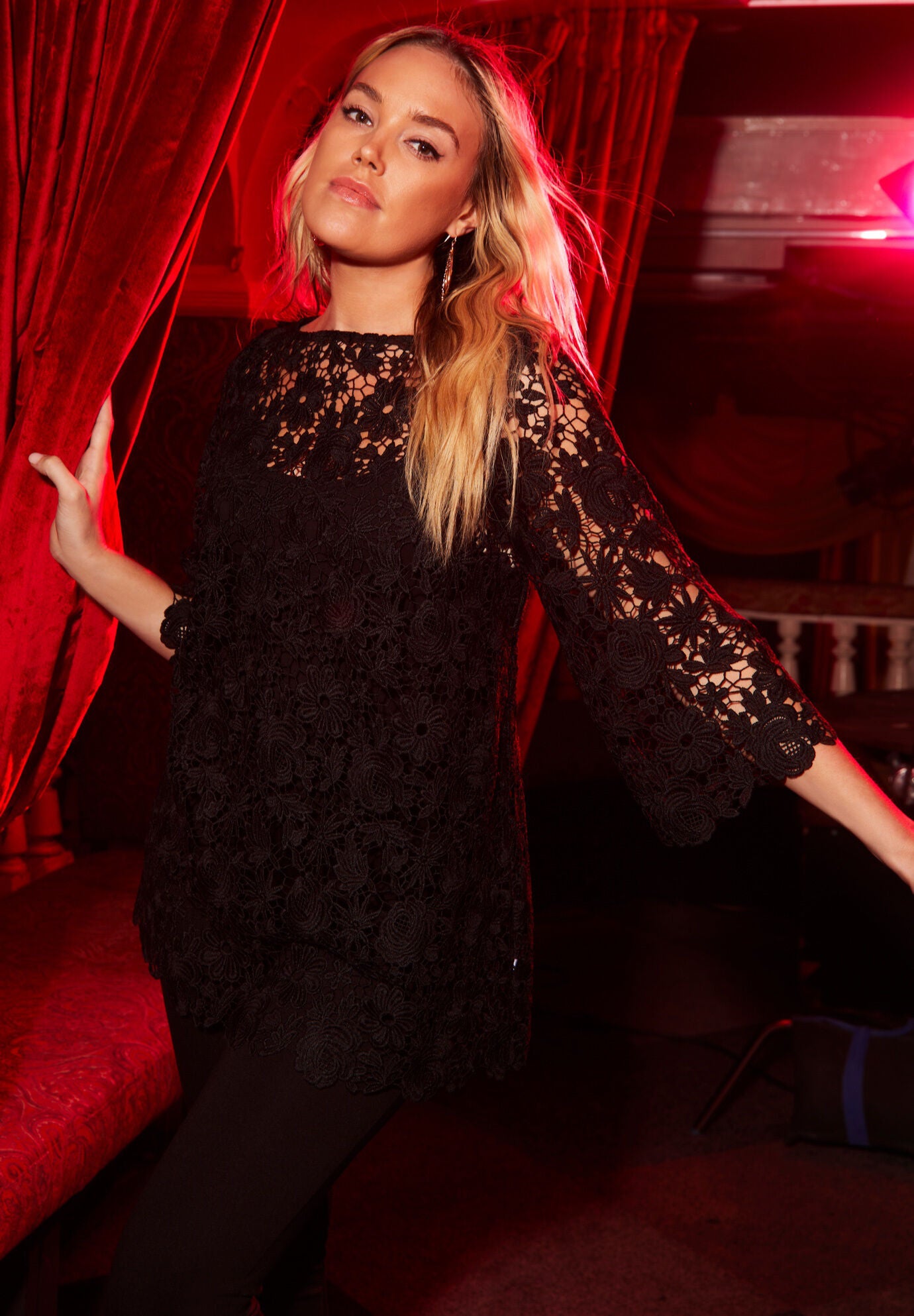 Allover Lace Top, , alternate image number 4