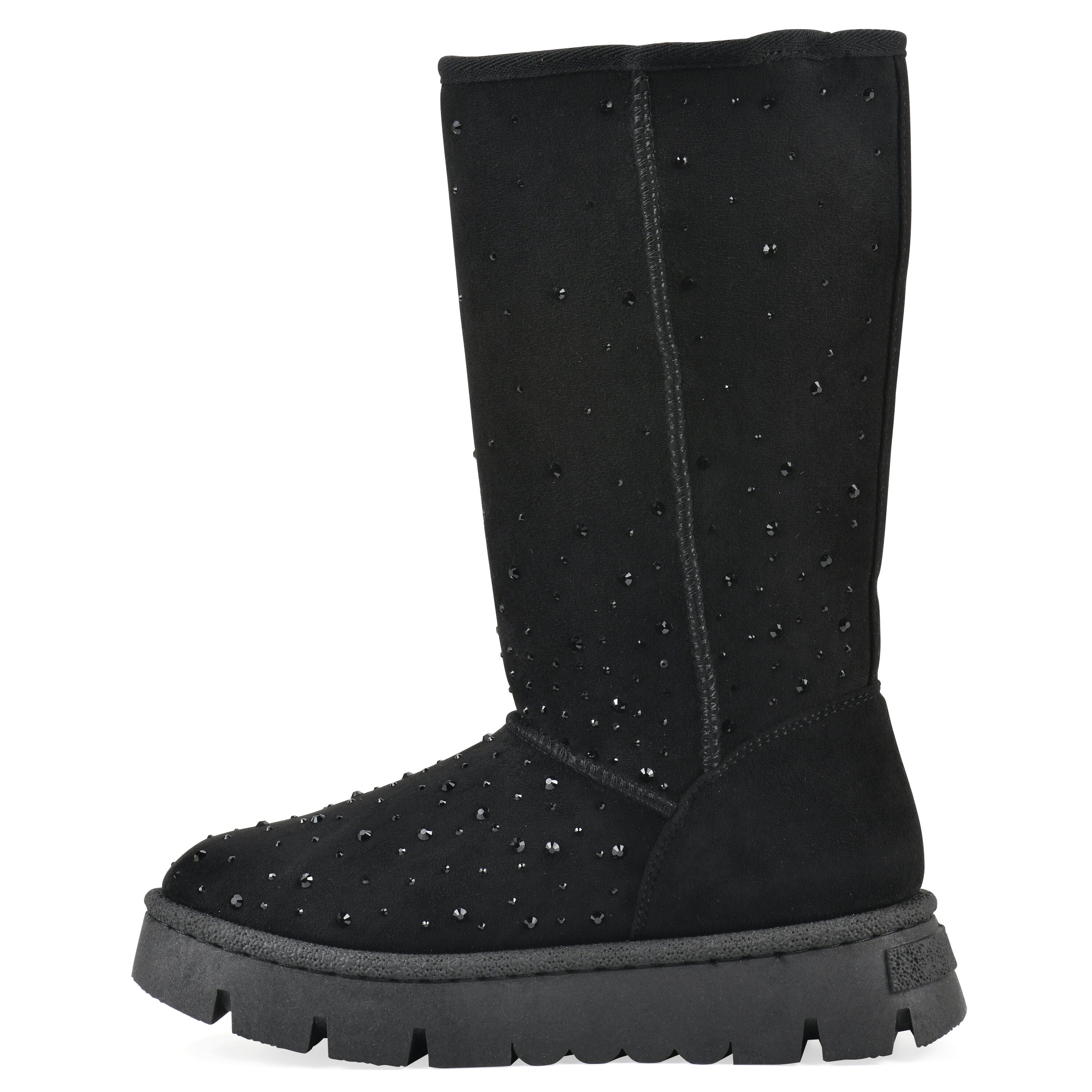 Tripp Faux Fur Tall Shaft Boot, BLACK FAUX SUEDE, alternate image number 3