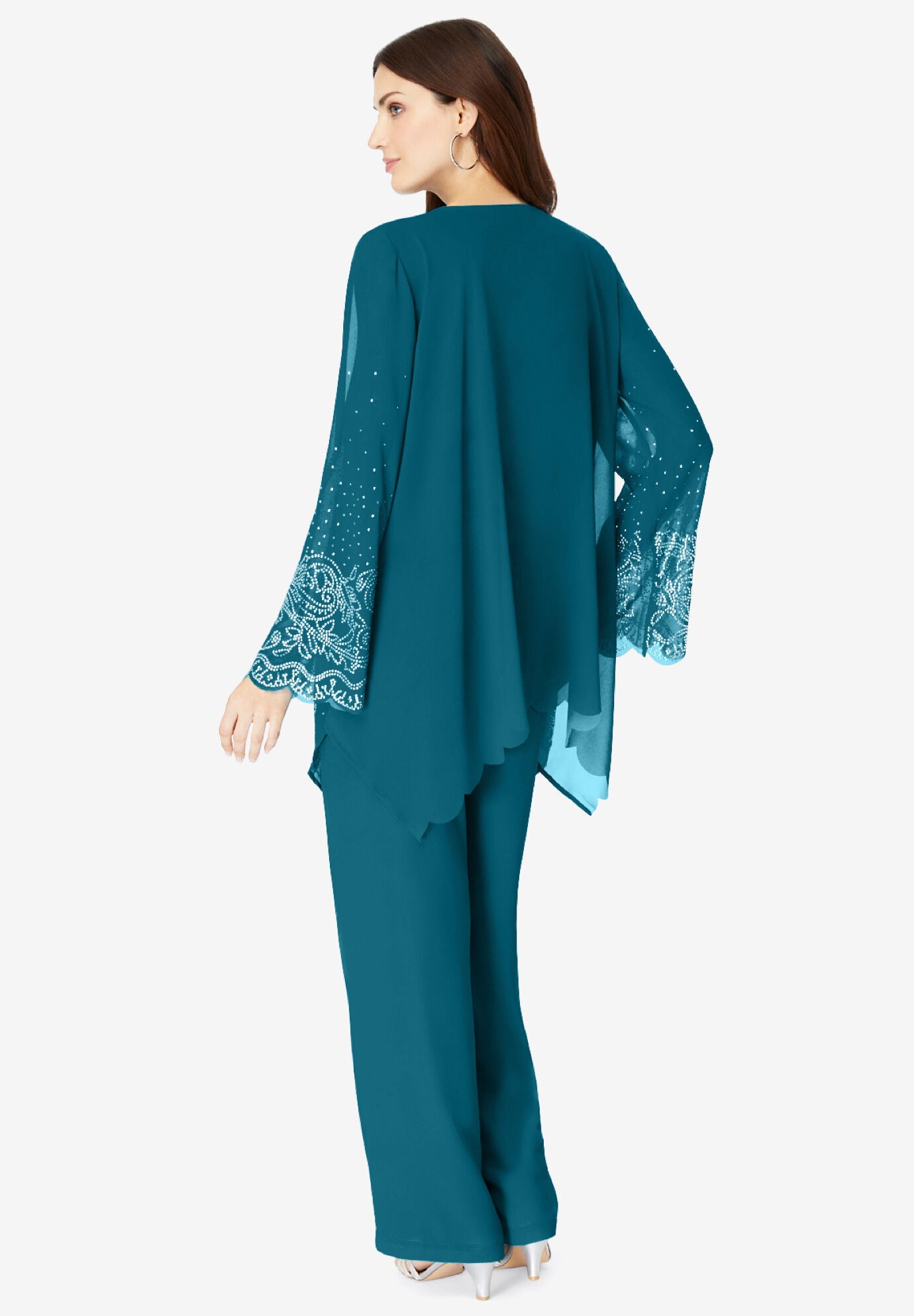 Sequin-Embellished Pantset, , on-hover image number 1