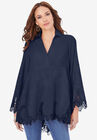 Embroidered Fit-and-Flare Tunic, NAVY, hi-res image number 0