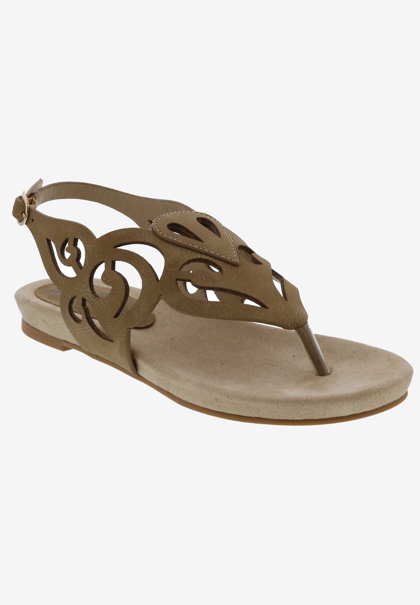 Natalee Sandal, KHAKI FAUX NUBUCK, hi-res image number 0