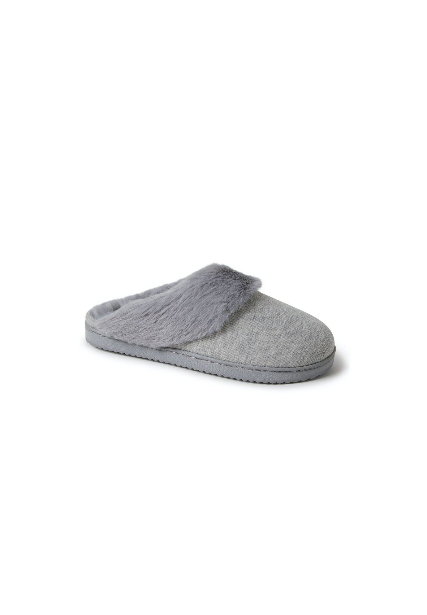 Dahlia Rib Knit Scuff Slipper, LIGHT HEATHER GREY, hi-res image number 0