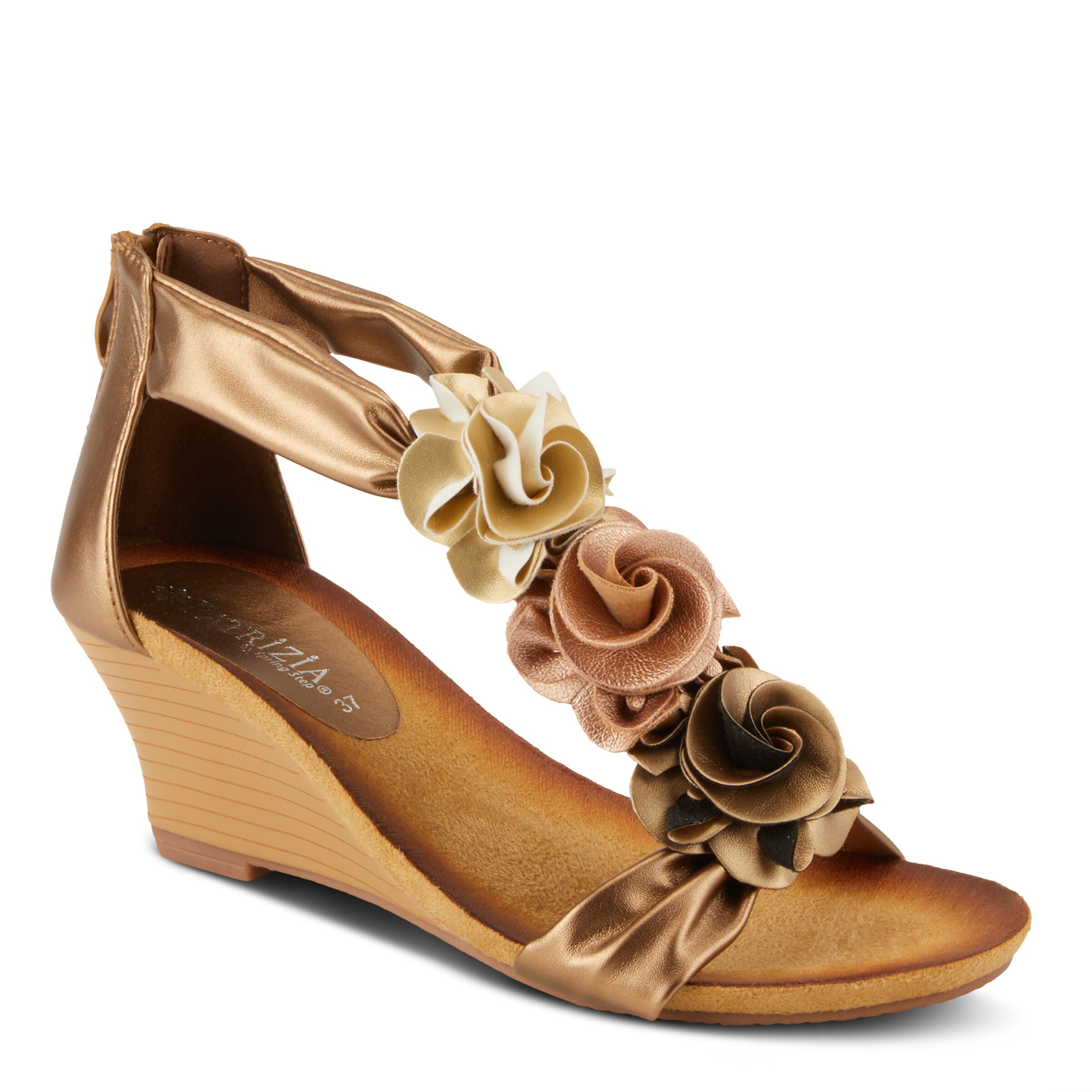 Harlequin T-Strap Sandal, GOLD, alternate image number 7