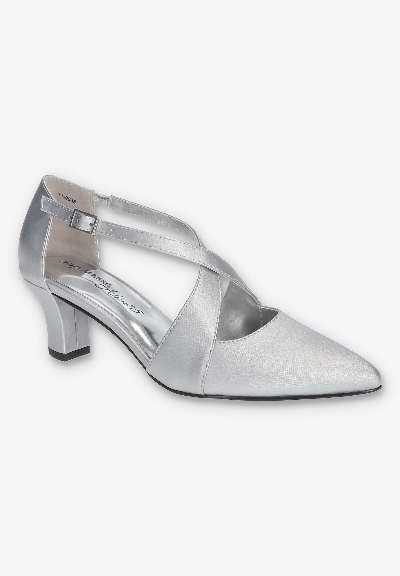 Elegance Pump, SILVER SATIN, hi-res image number 0